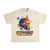 Sandshell Neurodiversity Is Beautiful Urban Heavy Tee - FaDigitalArtStudio