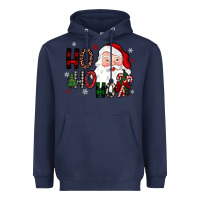 Navy ho ho ho Heavyweight Hoodie - JahusDesignShop