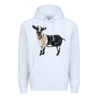 White Tennessee Fainting Goat Premium Hoodie - LillyAllenDesigns