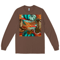Chestnut western thanksgiving seamless pattern Long Sleeve Tee - BundleAndBundleShop