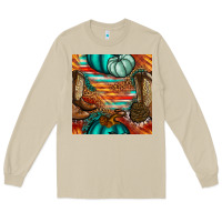 Mushroom western thanksgiving seamless pattern Long Sleeve Tee - BundleAndBundleShop