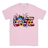 Bubblegum Pink Love 4th of july Classic Tee - CowGirlArtShop