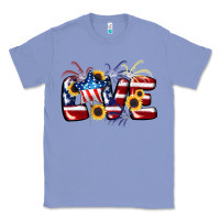 Colony Blue Love 4th of july Classic Tee - CowGirlArtShop