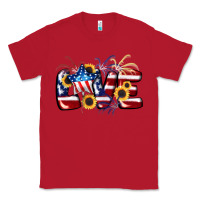 Red Love 4th of july Classic Tee - CowGirlArtShop