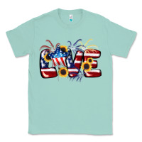 Seafoam Love 4th of july Classic Tee - CowGirlArtShop