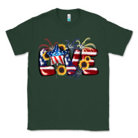 Sports Green Love 4th of july Classic Tee - CowGirlArtShop