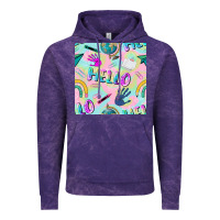Cloud Purple hello kindergarten seamless pattern Vintage Hoodie - BundleAndBundleShop
