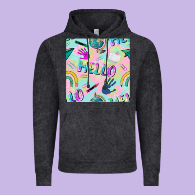 Hello Kindergarten Seamless Pattern Vintage Hoodie Designed By Bundleandbundleshop