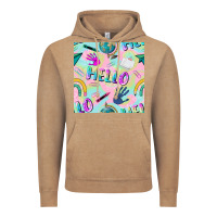 Vintage Coffee hello kindergarten seamless pattern Vintage Hoodie - BundleAndBundleShop