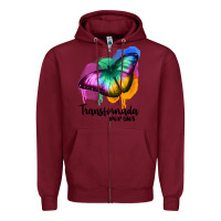 Burgundy transformada por dios Zipper Hoodie - JahusDesignShop