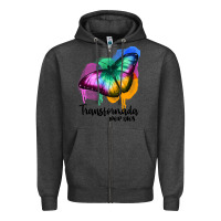 Charcoal Heather transformada por dios Zipper Hoodie - JahusDesignShop