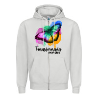 Dove Grey transformada por dios Zipper Hoodie - JahusDesignShop