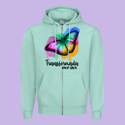 Transformada Por Dios Zipper Hoodie Designed By Jahusdesignshop
