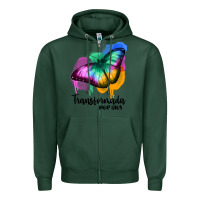 Sports Green transformada por dios Zipper Hoodie - JahusDesignShop