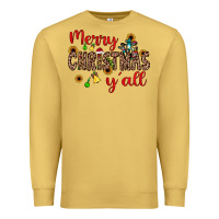 Antique Gold merry christmas y'all Premium Sweatshirt - JahusDesignShop