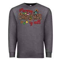 Charcoal Heather merry christmas y'all Premium Sweatshirt - JahusDesignShop