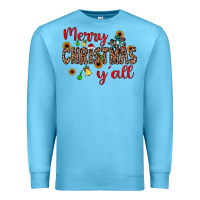Ocean Blue merry christmas y'all Premium Sweatshirt - JahusDesignShop