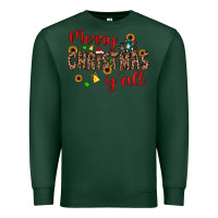Sports Green merry christmas y'all Premium Sweatshirt - JahusDesignShop