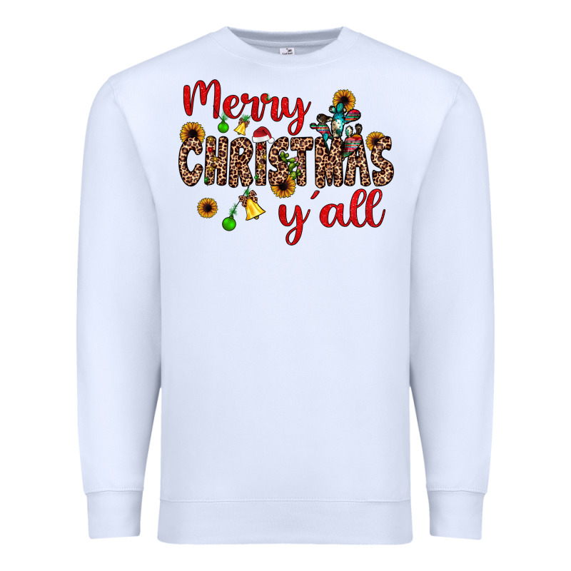 Merry Christmas Y'all Premium Sweatshirt by JahusDesignShop | Teevron