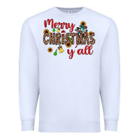 White merry christmas y'all Premium Sweatshirt - JahusDesignShop