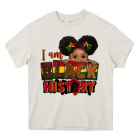 Cream i am black history black girl peekaboo juneteenth Heavy Core Tee - CowGirlArtShop