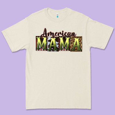 American Mama  Mother's Day Premium Tee Designed By Cowgirlartshop