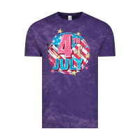 Cloud Purple 4th of July Vintage Tee - FaDigitalArtStudio