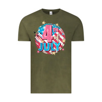 Vintage Olive 4th of July Vintage Tee - FaDigitalArtStudio