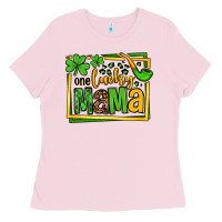 Bubblegum Pink One lucky mama St. Patrick's Ladies Tee - OliviaCreatesArt