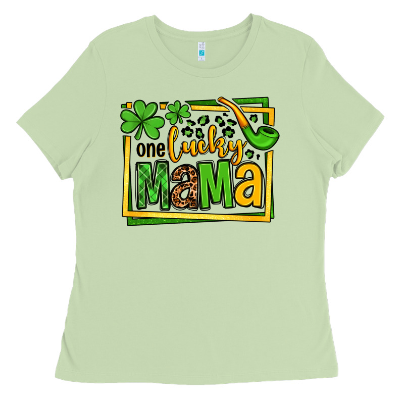 One Lucky Mama St. Patrick's Ladies Tee by OliviaCreatesArt | Teevron