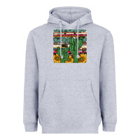 Heather Grey cactus sunflower coaster Heavyweight Hoodie - JahusDesignShop