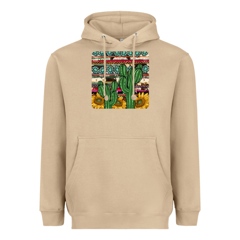 Cactus Sunflower Coaster Heavyweight Hoodie by JahusDesignShop | Teevron