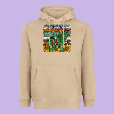 Cactus Sunflower Coaster Heavyweight Hoodie Designed By Jahusdesignshop