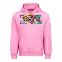 Fuchsia Pink dog paw love Urban Hoodie - RanaPortraitStore
