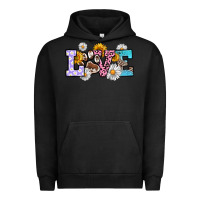 Pigment Black dog paw love Urban Hoodie - RanaPortraitStore