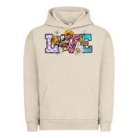 Pigment French Oak dog paw love Urban Hoodie - RanaPortraitStore
