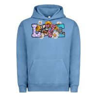 Pigment Pebble Blue dog paw love Urban Hoodie - RanaPortraitStore