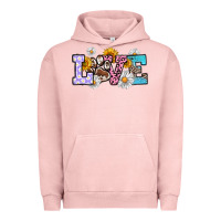 Pigment Salmon dog paw love Urban Hoodie - RanaPortraitStore
