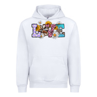 White dog paw love Urban Hoodie - RanaPortraitStore