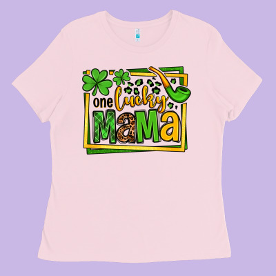 One Lucky Mama St. Patrick's Ladies Tee Designed By Oliviacreatesart