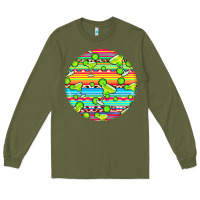 Army Green hispanic heritage month round earrings 3 Long Sleeve Tee - BundleAndBundleShop