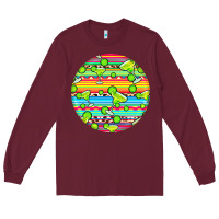 Burgundy hispanic heritage month round earrings 3 Long Sleeve Tee - BundleAndBundleShop