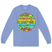 Colony Blue hispanic heritage month round earrings 3 Long Sleeve Tee - BundleAndBundleShop