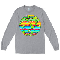 Heather Grey hispanic heritage month round earrings 3 Long Sleeve Tee - BundleAndBundleShop