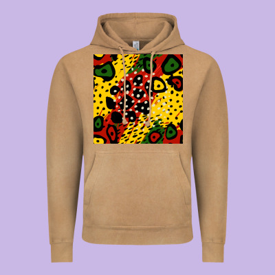 African Colors Pattern Vintage Hoodie Designed By Bundleandbundleshop