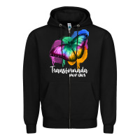 Black transformada por dios Zipper Hoodie - JahusDesignShop