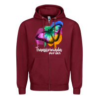 Burgundy transformada por dios Zipper Hoodie - JahusDesignShop