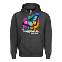Charcoal Heather transformada por dios Zipper Hoodie - JahusDesignShop