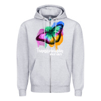Heather Grey transformada por dios Zipper Hoodie - JahusDesignShop