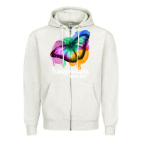 Oatmeal Heather transformada por dios Zipper Hoodie - JahusDesignShop